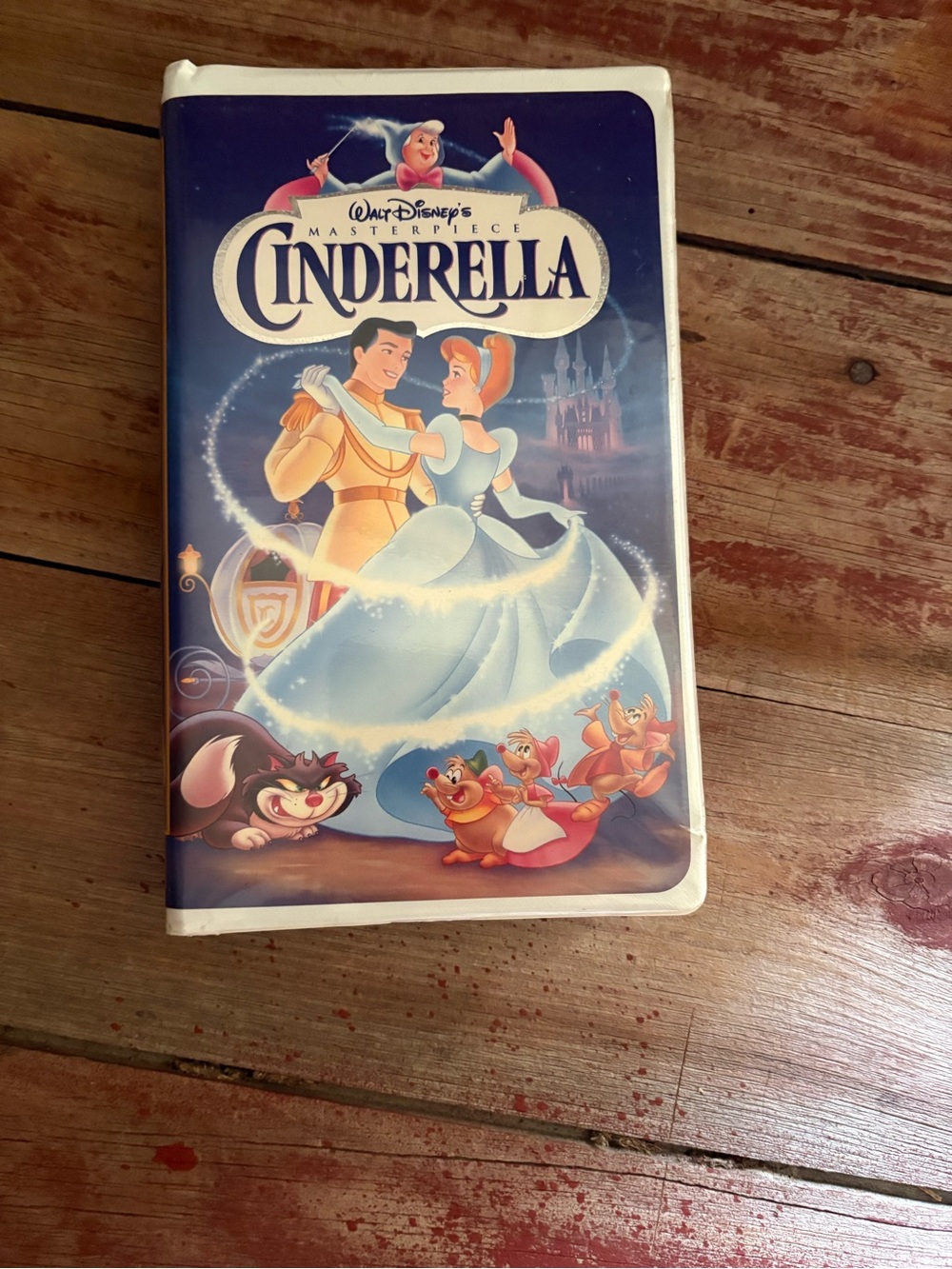 Walt Disney Cinderella VHS Tape with Iconic Blue Cover Art